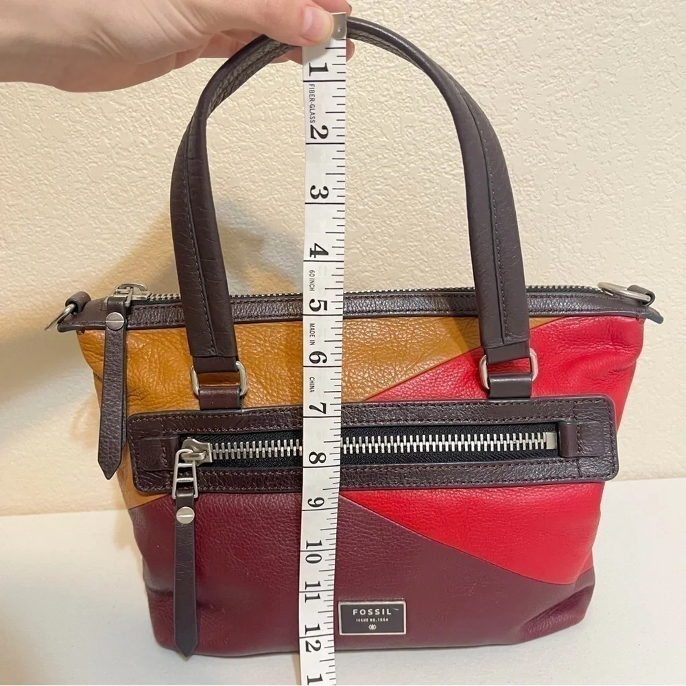 Fossil Dawson Patchwork Colorblock Leather Bag - Picture 11 of 11